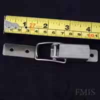 3in1 Type A Stainless Steel Toggle Clip & Catch Plate with measuring tape, three holes.