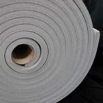 Roll of grey POLYETHYLENE, close-up view.