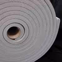 Roll of grey POLYETHYLENE, close-up view.