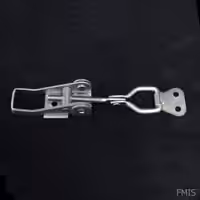 316 Stainless Steel Adjustable Toggle Clip & Catch Plate on black background