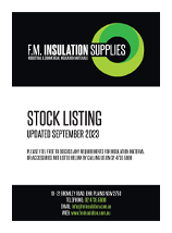 Stock Listing Update by FM Insulation Supplies