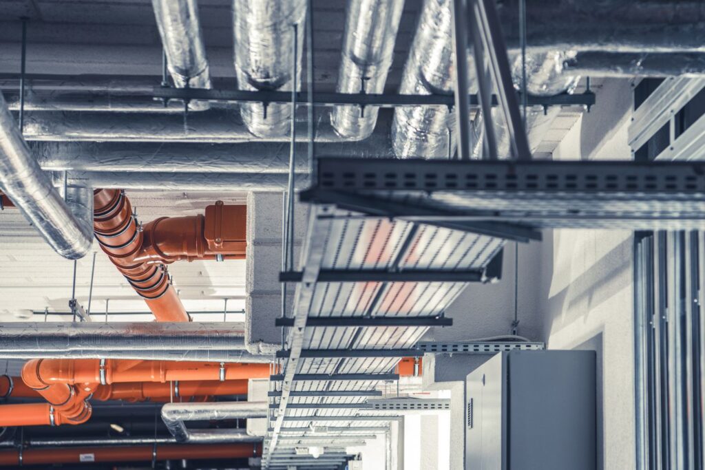 Close up photo of a commercial insulation set up